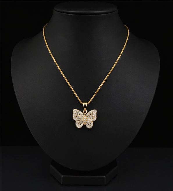 Pendant Maripose Diamante Moissanite